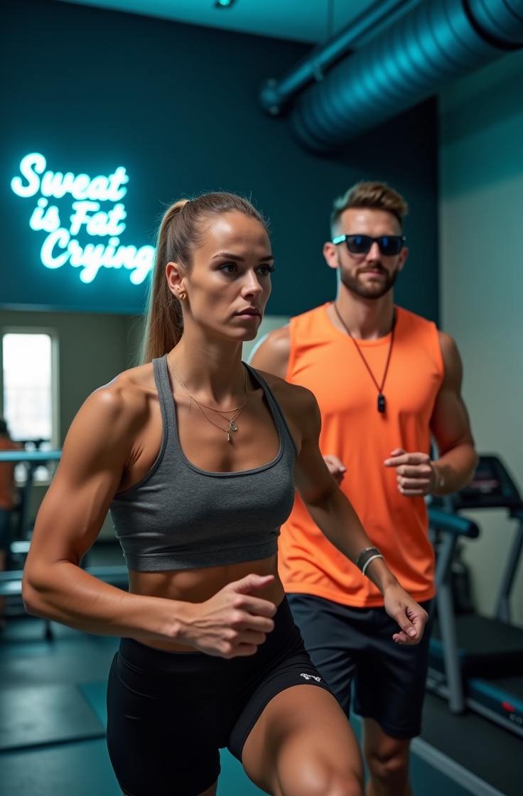 Werknemers in fitnessprogramma